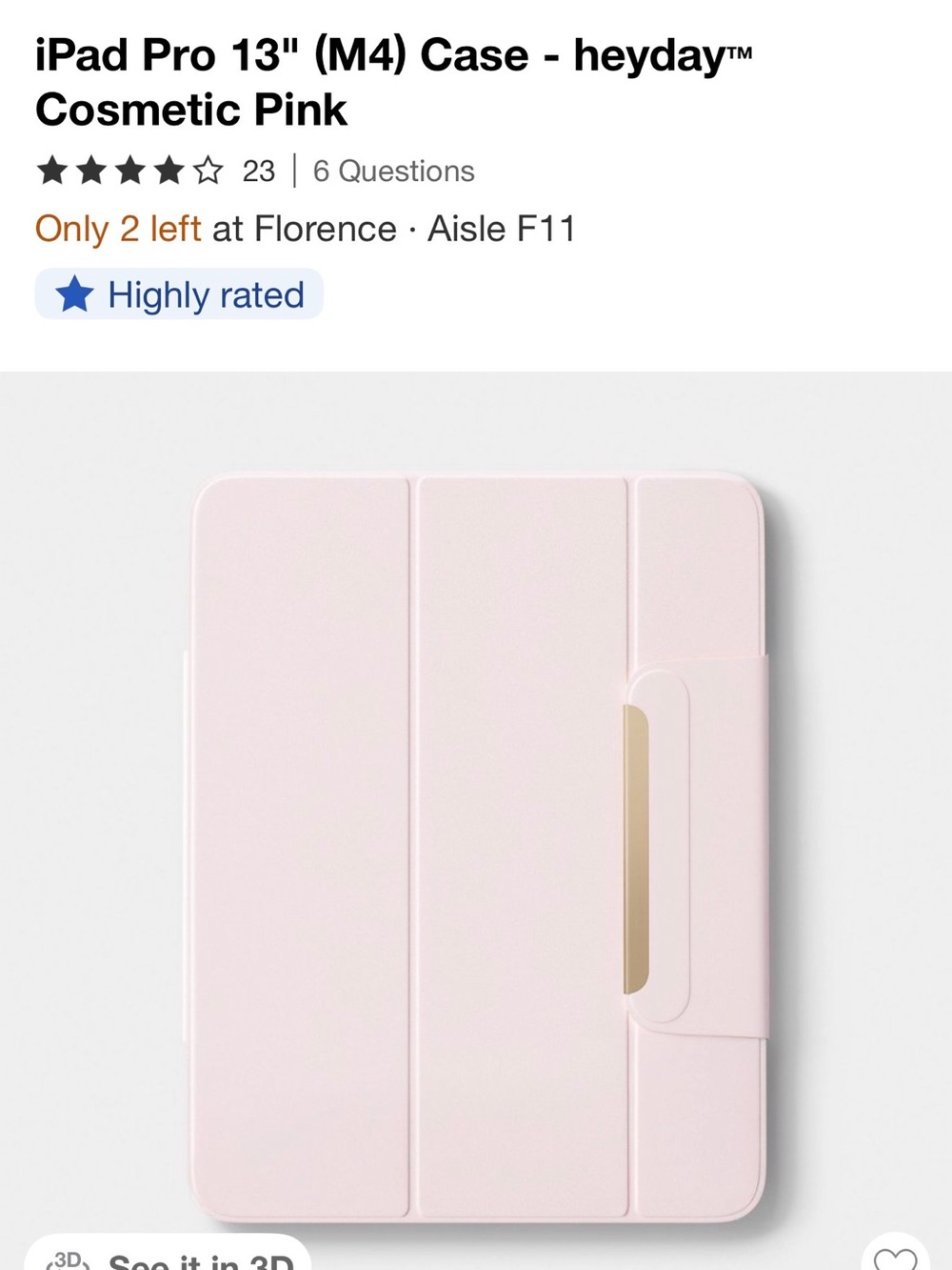 heyday Light Pink iPad Pro 13" (M4) Smart Folio Case